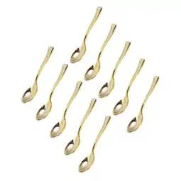 Walmart REOFLYUP Golden Mini Spoons for Children and Dessert 10Pcs 6.9X1.2In offer