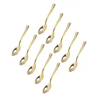 Walmart REOFLYUP Golden Mini Spoons for Children and Dessert 10Pcs 6.9X1.2In offer
