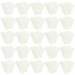 Walmart 50 Pcs Plastic Mug Household Pudding Cup Transparent Square Dessert Cups Portable Clear Appetizer offer