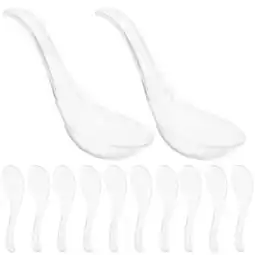 Walmart WHAMVOX Clear Plastic Dessert Spoons for Parties and Takeout Heavy Duty Transparent 100pcs offer