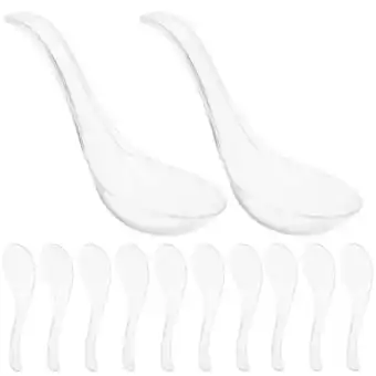Walmart WHAMVOX Clear Plastic Dessert Spoons for Parties and Takeout Heavy Duty Transparent 100pcs offer