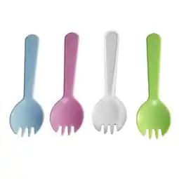Walmart 100 PCS Forks Dessert Spoon Disposable Icecream Scoop Cucharas Para Postres Pink offer