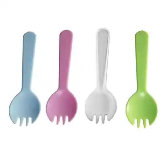 Walmart 100 PCS Forks Dessert Spoon Disposable Icecream Scoop Cucharas Para Postres Pink offer