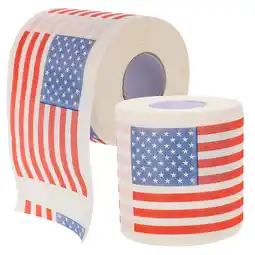 Walmart 2 Rolls American Flag Paper Napkins Papertowels Independence Day Toilet Kitchen Wood Pulp offer