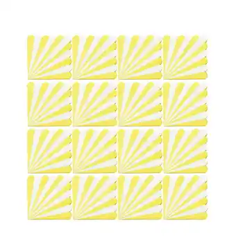 Walmart REOFLYUP Birthday Napkin Party Decorations Yellow 16Pack 12.9x12.9x0.4in offer