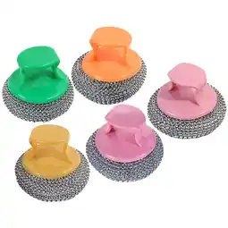 Walmart Portable Cleaning Brush Kitchen Accessories Pan Scrubber Scrubbing for Dishes Sponge 5 PCS offer