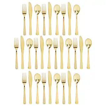Walmart MEIBUTYUP Disposable Plastic Golden Silverware for Banquets 30Pcs 7.4X0.8X0.2in Fork offer