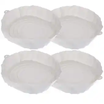 Walmart 4 Pcs Air Fryer Pan Fryers Molds for Oven Tray Liner Reusable Food Silicone Pot Airfryer Baking Pans offer