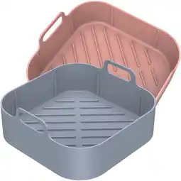Walmart Xiyztok Reusable Silicone Air Fryer Liners with Handles, 2 Pack offer
