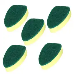 Walmart Slhenay 5 Pack Dishwand Refill Sink Clean Sponge Brush Refill Replacement Heads Non-Scrat offer