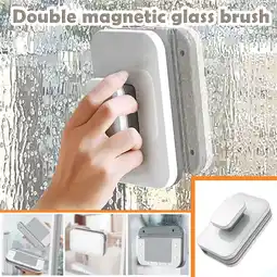 Walmart Vikakiooze Glass Surface Wiper Double Sided Magnetic Cleaning Tool Sponge Window Cleaner offer