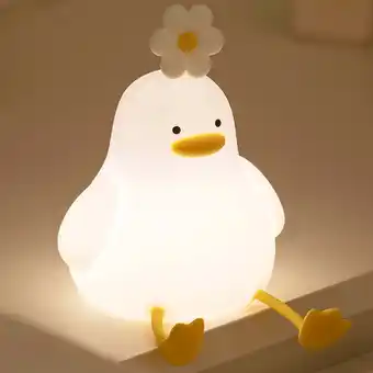 Walmart Keyohome Duck Night Light Silicone Night Lamp LED Touch Bedside Lamp for Home,4.3 x 5.1 x 5.7 offer