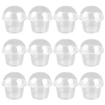 Walmart 150Pcs Disposable Cake Cups Dessert Ice Cream Plastic Cups Salad Cups with Lids offer