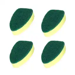 Walmart LangPing 4Pack Clean Sponge Brush Refill Replacement Heads Non-Scratch Kitchen Dish Scrubbers Pads offer