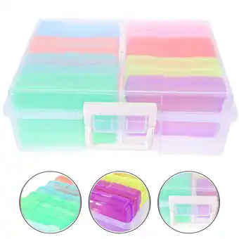 Walmart HOMEMAXS Photo Storage Box Photos Container Organizer Holding Case Colorful offer