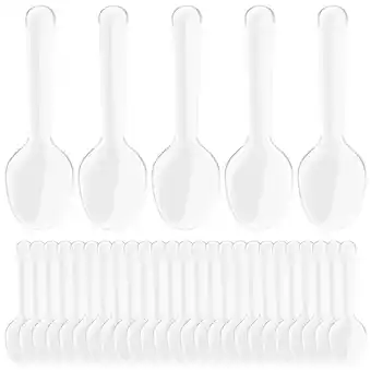 Walmart 200 Pcs Soup Spoons Plastic Disposable Serving Utensils Teaspoons Ice Cream Cake Scoop White offer