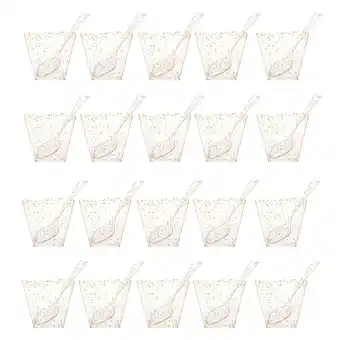 Walmart 20 Sets Glitter Dessert Cups Pudding Storage Yogurt Party Cake Mousse Ice Cream Serving Glasses offer