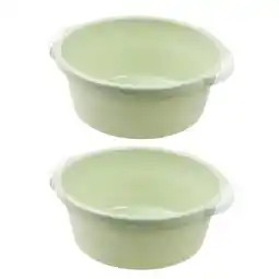 Walmart Gymnture 2PCS Round Dish Wash Basin Plastic Laundry Hand Wash Bucket (Green) offer