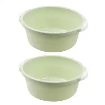 Walmart Gymnture 2PCS Round Dish Wash Basin Plastic Laundry Hand Wash Bucket (Green) offer