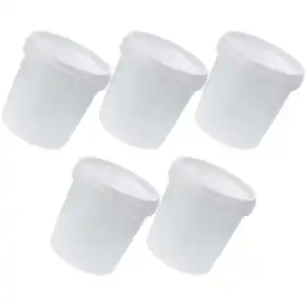 Walmart 5pcs Plastic Water Bucket with Handle Portable Bucket Multipurpose Bucket with Lid for Farm 1L offer