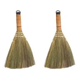 Walmart Zcyifa 2pc Grass Broom Short Handle Countertop Cleaning Sweeper for Home offer