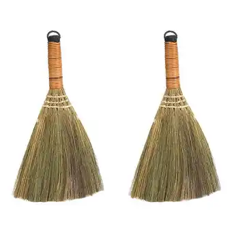 Walmart Zcyifa 2pc Grass Broom Short Handle Countertop Cleaning Sweeper for Home offer