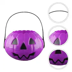 Walmart HORIALENCE Plastic Pumpkin Bucket Purple 2Pcs 7.86X6.68X6.68In offer
