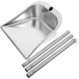 Walmart Stainless Steel Garbage Shovel Home Cleaning Dustpan Refuse Hopper 2pcs offer