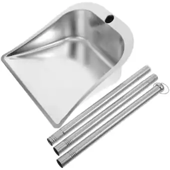 Walmart Stainless Steel Garbage Shovel Home Cleaning Dustpan Refuse Hopper 2pcs offer