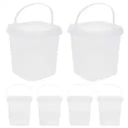 Walmart MEIBUTYUP Square Buckets With Lids For Takeaways 6Pcs 4.72X4.72X4.52in offer