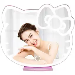 Walmart Impressions Vanity Supercute Hello Kitty Tri-Tone LED Table Mirror with Lights and Touch Sensor offer