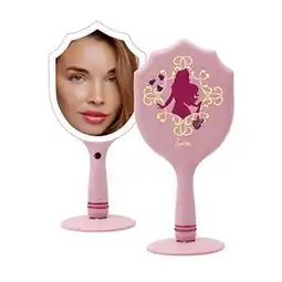 Walmart Impressions Vanity Disney Princess Aurora Handheld LED Makeup Mirror, Lighted Travel Mirror offer