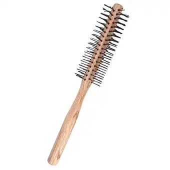 Walmart Koolleo Blow Drying Comb Household Blow Styling Comb Small Round Brush Wooden Roller Comb offer