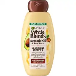 Walmart Garnier Whole Blends Nourishing Shampoo with Avocado Oil and Shea Butter, 12.5 fl oz offer