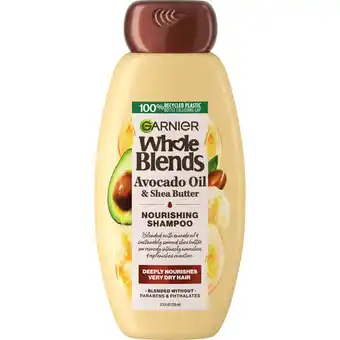 Walmart Garnier Whole Blends Nourishing Shampoo with Avocado Oil and Shea Butter, 12.5 fl oz offer