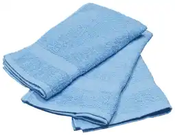 Walmart 2 Pack 16 x 27 Light Blue 100% Cotton Hand Towels | Gym Spa Hair Salon Bath offer