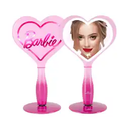 Walmart Impressions Vanity Barbie LED Handheld Makeup Mirror with Standing Base offer