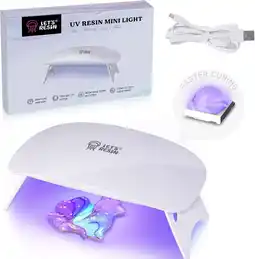Walmart LET'S RESIN Mini UV Light - 2.5X Higher Energy, Fast Curing & 84g Lightweight for Jewelry & Crafts offer