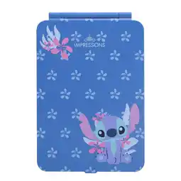 Walmart Impressions Vanity Disney Stitch Touch Pad Mini LED Makeup Mirror, Compact Mirror for Purse (Blue) offer