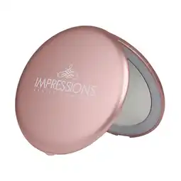 Walmart Impressions Vanity Infinity Compact Makeup Mirror with Lights and Magnification (Rose Gold) offer
