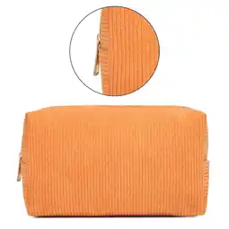 Walmart HGYCPP Travel Makeup Bag Corduroy Solid Color Cosmetic Pouch Zippered Purse for Women offer