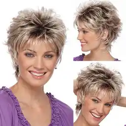 Walmart Beautynvta Fashion Wig Short Haircut Curly Color Gradient Wigs Short Synthetic offer
