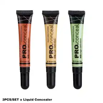 Walmart 3 LA Girl Pro Conceal HD Concealer (Orange,Yellow,Green) offer