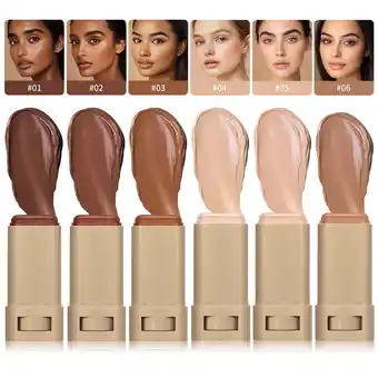 Walmart SDOHIG Foundation Tint Contour Stick Beauty Balm Foundation Stick Full Coverage Skin Tint Makeup offer