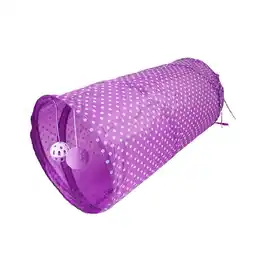 Walmart Pet Cat Tunnel Foldable Cat Tunnel Toy Cat Tunnel Tube Pet Plaything Supplies (Purple) offer
