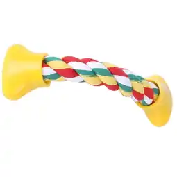 Walmart MOKKHNB Puppy Chew Toy Bone Shaped Pet Molar Toy Yellow Cotton Rope 1Pcs 6.9x2in offer