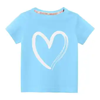 Walmart Piuwrlz T-Shirt Boy/Girls Short Sleeve Printed Top Blue Size 9 Years offer