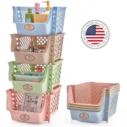 Walmart HOUSE DAY Storage Bins Set of 4, Plastic Storage Containers for Organization and Storage, Muti-Color offer