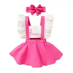 Walmart Happy Town Newborn Baby Girls Ruffled Sleeveless Romper Casual Summer Jumpsuit, Size 1-24M offer