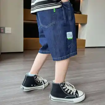 Walmart Boys Jean Shorts Slim Fit Loose Cargo Jean Shorts Boys Fashion Boys Jeans Size 8-10 Years offer